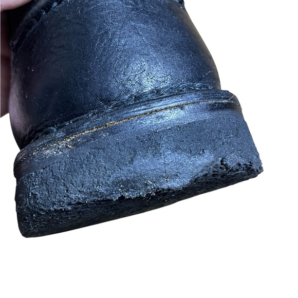 John Varvatos Black Leather Slip-On Shoes – Made in Italy – Crepe Sole - Size 10 - Picture 11 of 13